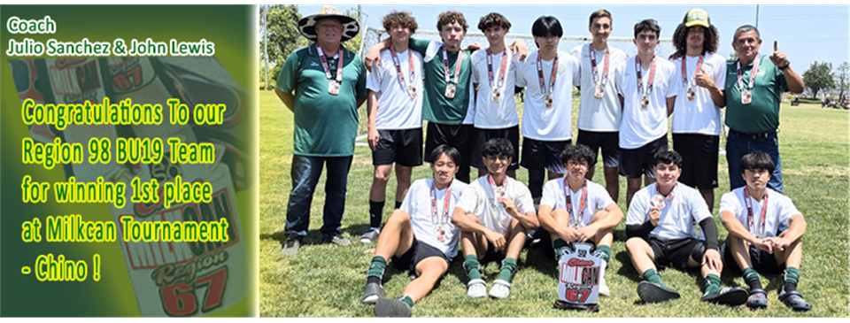 BU19 Milkcan Tournament Champion